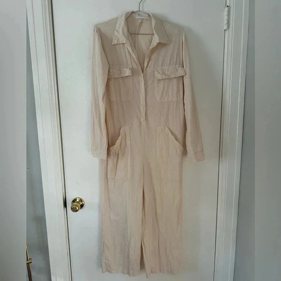 LACAUSA Lucky Jumpsuit in Toasted Mineral Wash; Size Small. - Picture 3 of 10